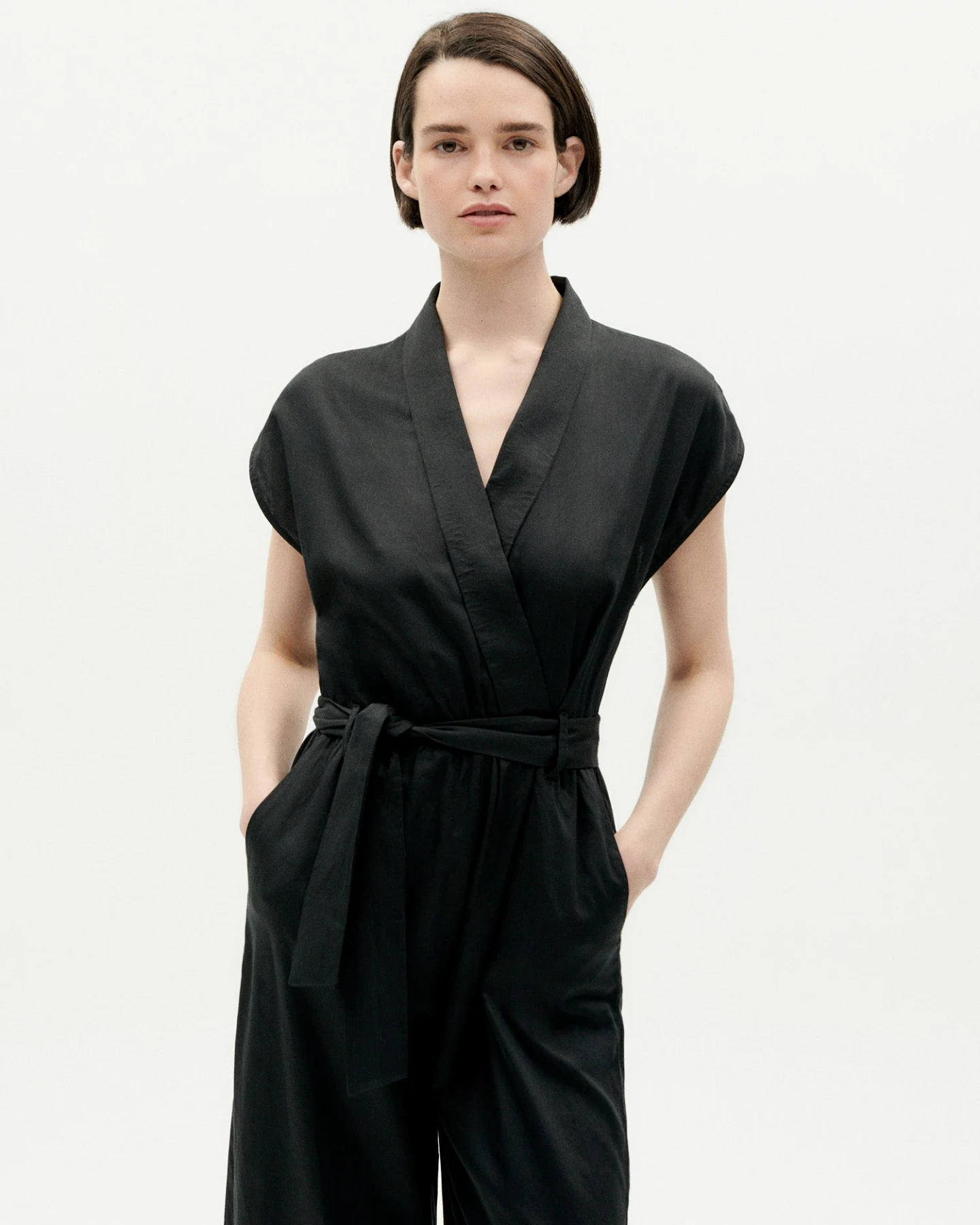 Thinking MU Damen vegan Jumpsuit Malawi Schwarz – Ansicht 2