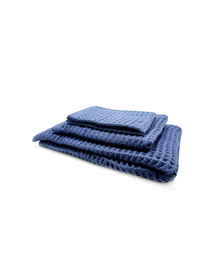 thies unisex vegan Washi Matou Waffelhandtuch Neri Marineblau