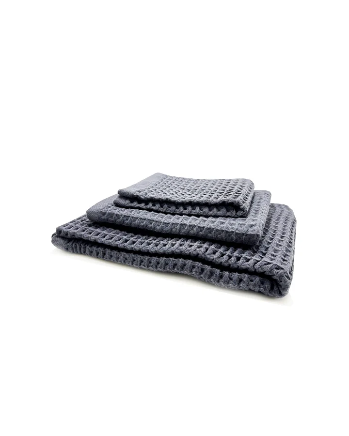 thies unisex vegan Washi Matou Waffelhandtuch Neri Grau