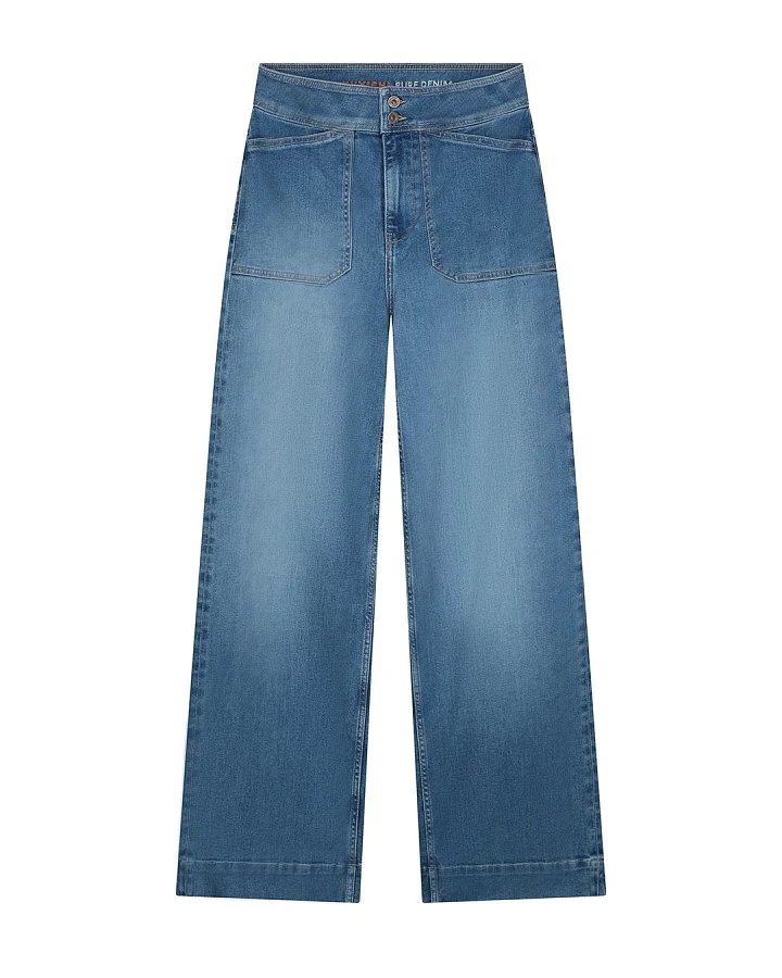 Kuyichi Damen vegan Jeans Worker Farrah Ocala Blau