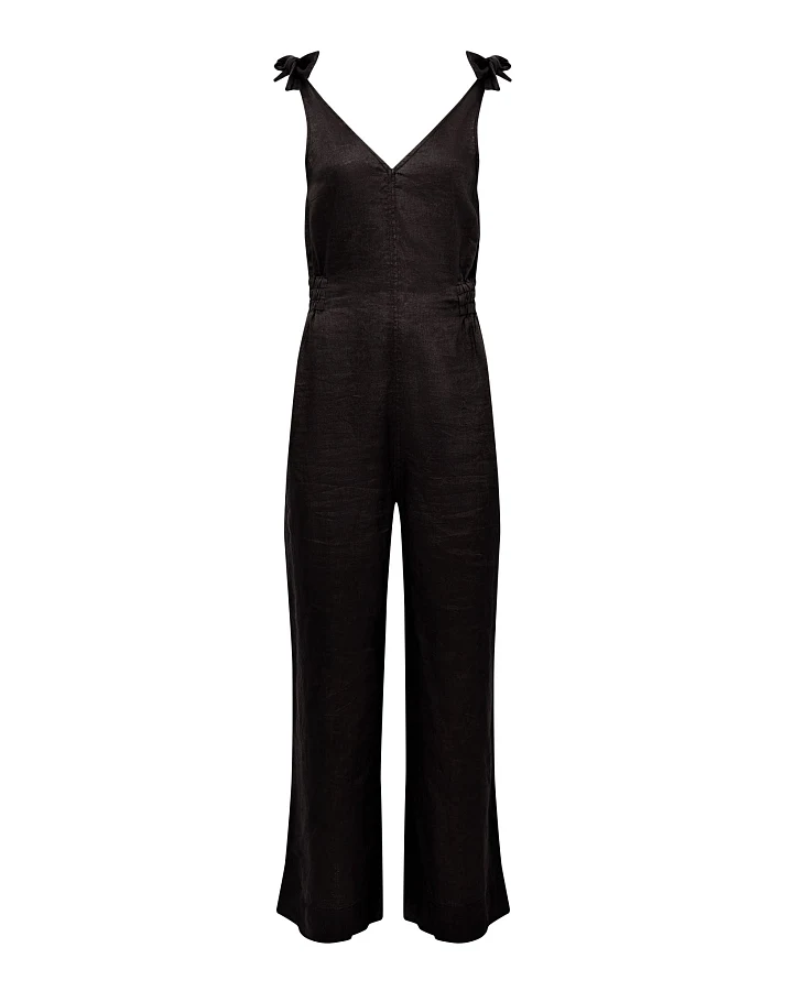 KOMODO Damen vegan Jumpsuit Floss Line Schwarz