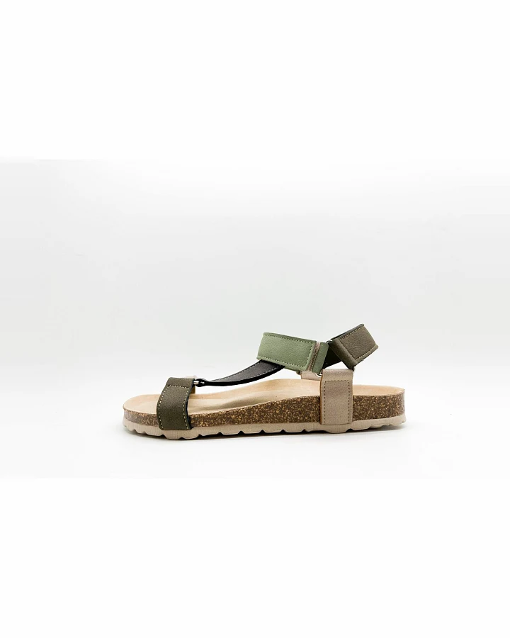 thies Damen vegan Sandalen Eco Bio Trek Multi Forrest Green