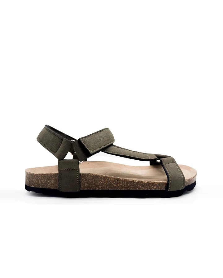 thies Damen vegan Sandalen Eco Bio Trek Kaki