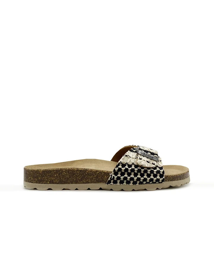 thies Damen vegan Riemchensandale Eco Boho Taupe