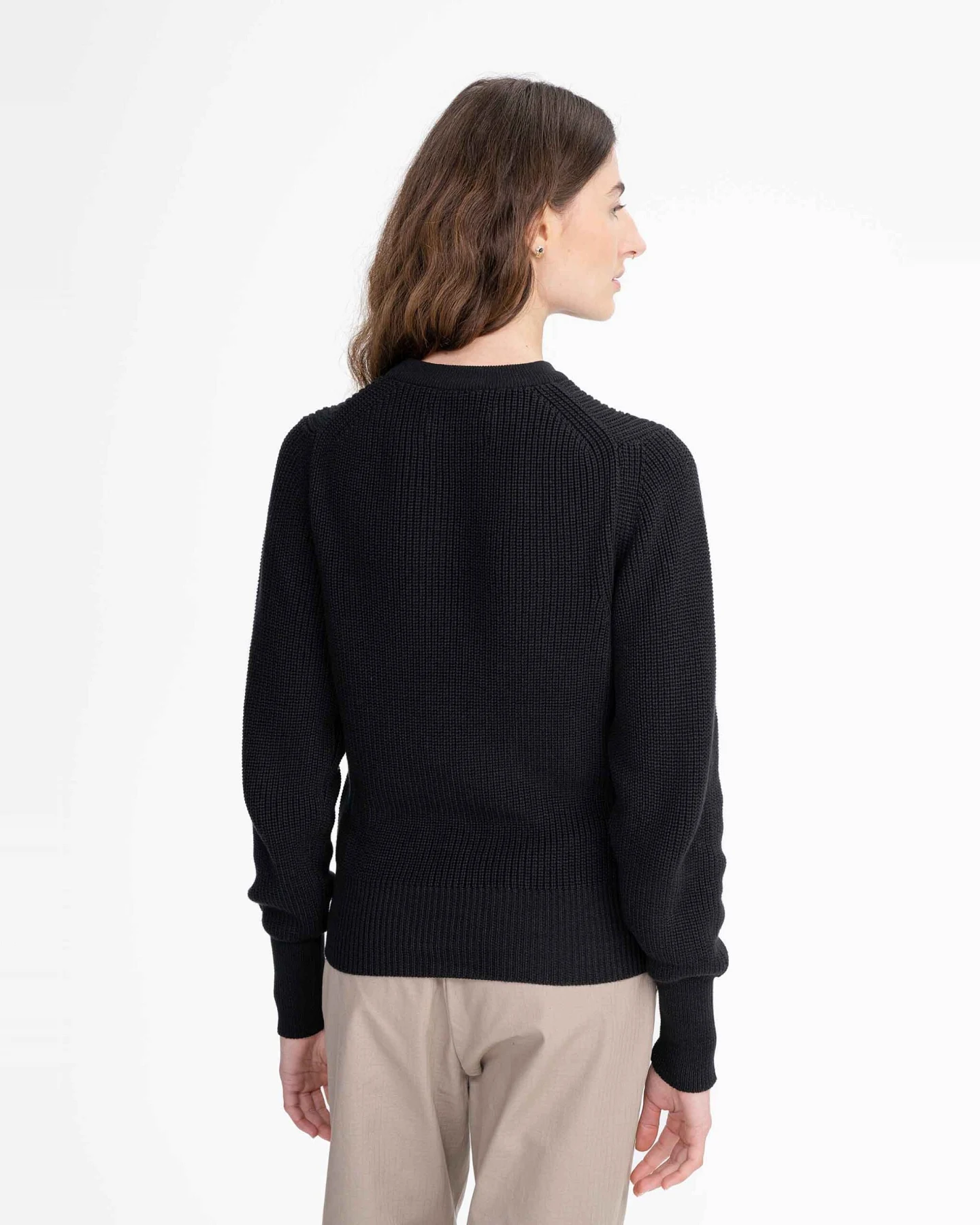MELA Damen vegan Strickpullover Gauri Schwarz – Ansicht 2