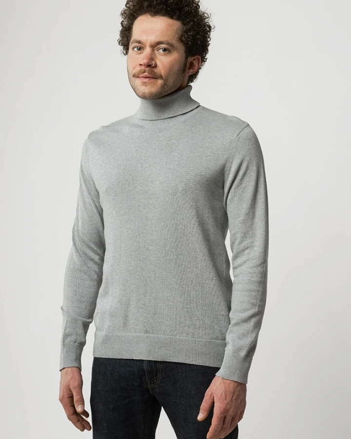 MELA Herren vegan Rollkragenpullover Kanja Grau