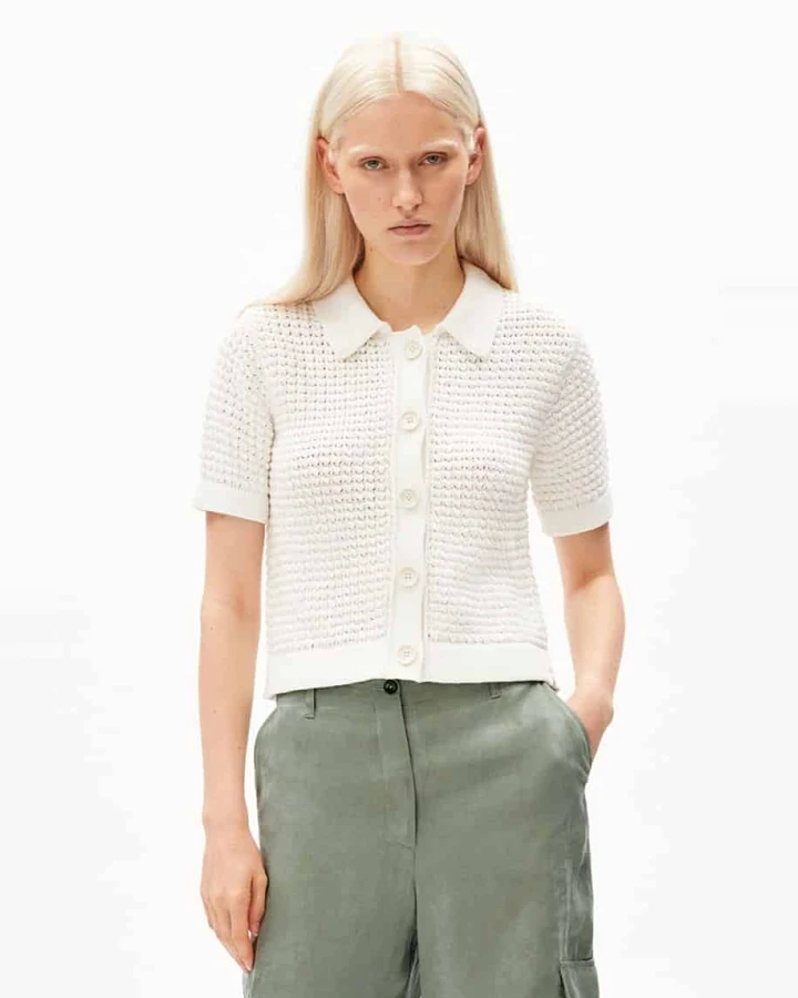 ARMEDANGELS Damen vegan Pasciaas Crochet Weiß