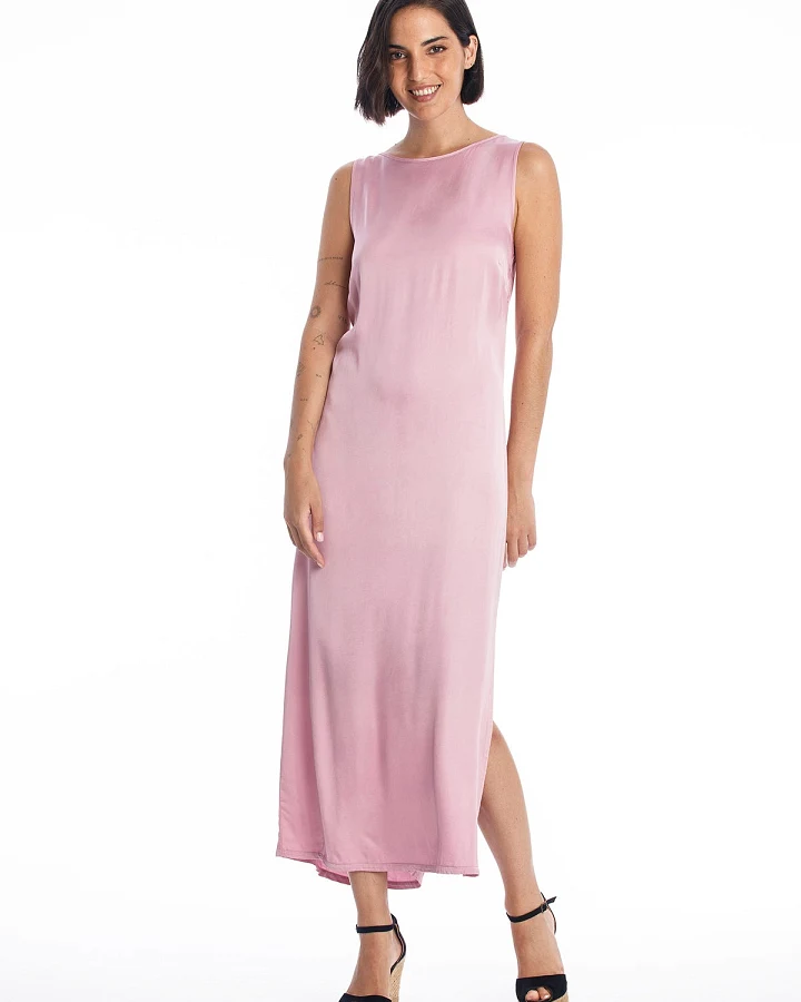 RAVENS VIEW IBIZA Damen vegan Kleid Liv Malva Rosa