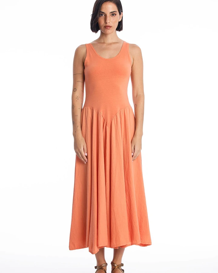 RAVENS VIEW IBIZA Damen vegan Kleid Look Apricot