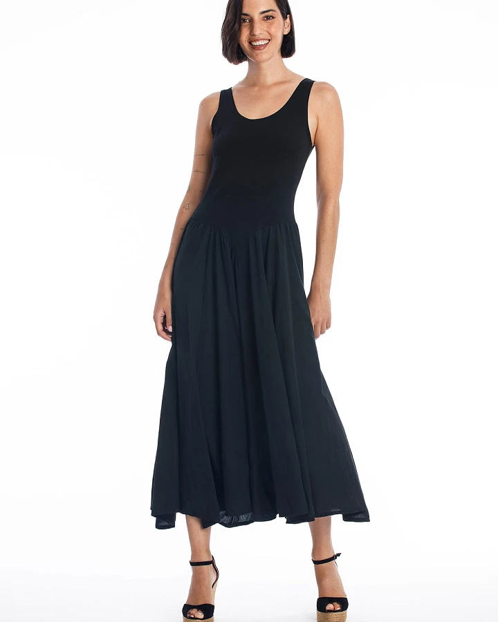 RAVENS VIEW IBIZA Damen vegan Kleid Look Schwarz