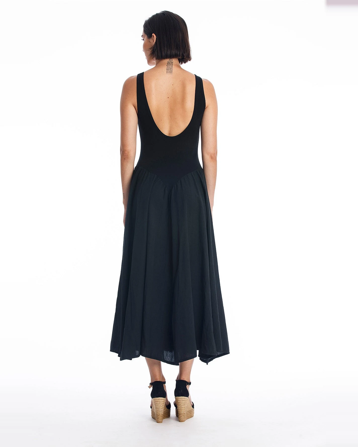 RAVENS VIEW IBIZA Damen vegan Kleid Look Schwarz – Ansicht 2