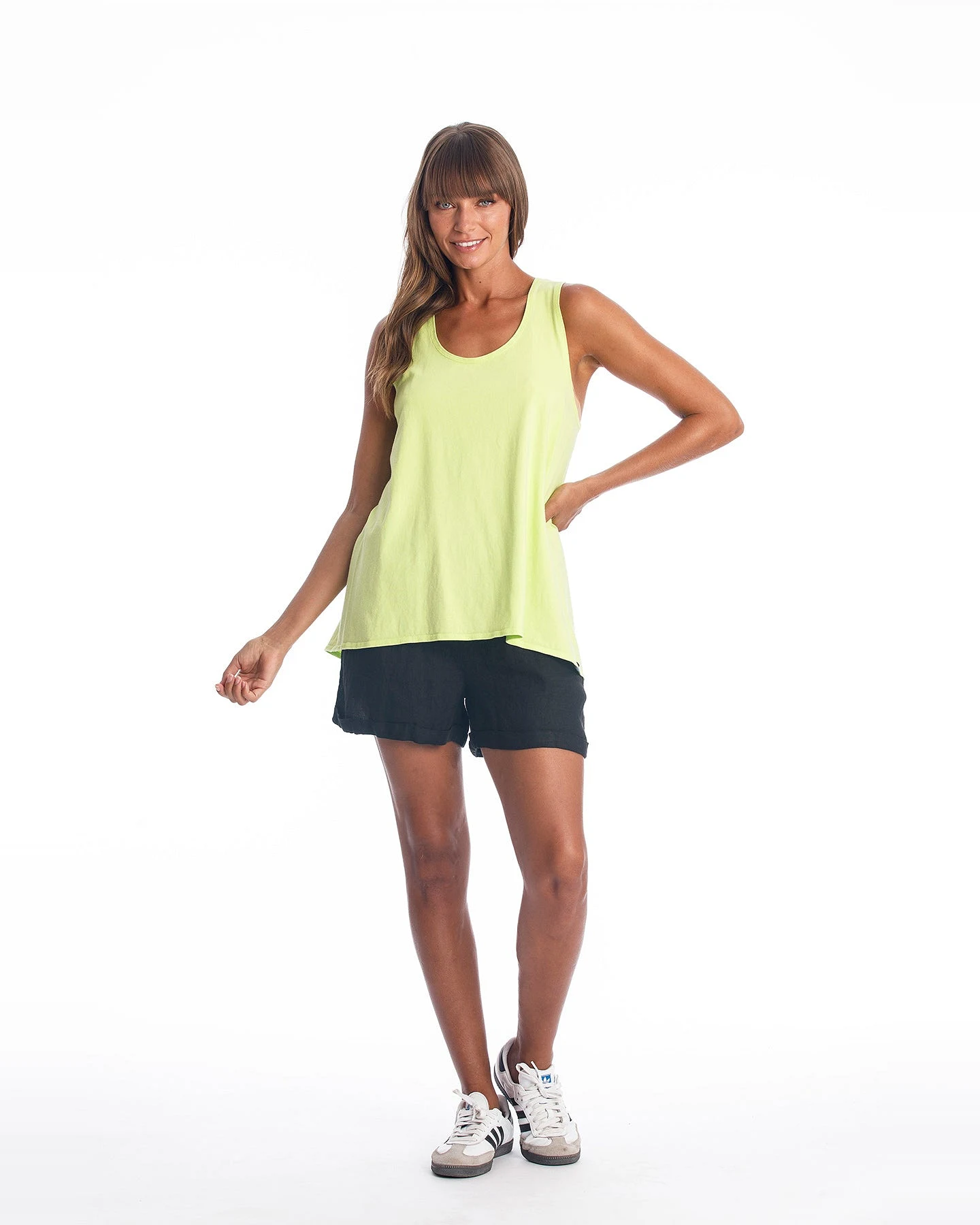 RAVENS VIEW IBIZA Damen vegan Top Easy Lime Yellow – Ansicht 2