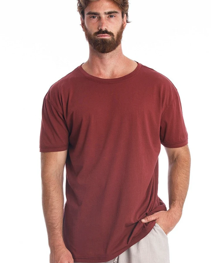 RAVENS VIEW IBIZA Herren vegan T-Shirt King Xl Dunkel Granat