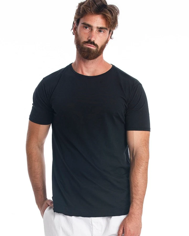 RAVENS VIEW IBIZA Herren vegan T-Shirt Rick Curved Schwarz