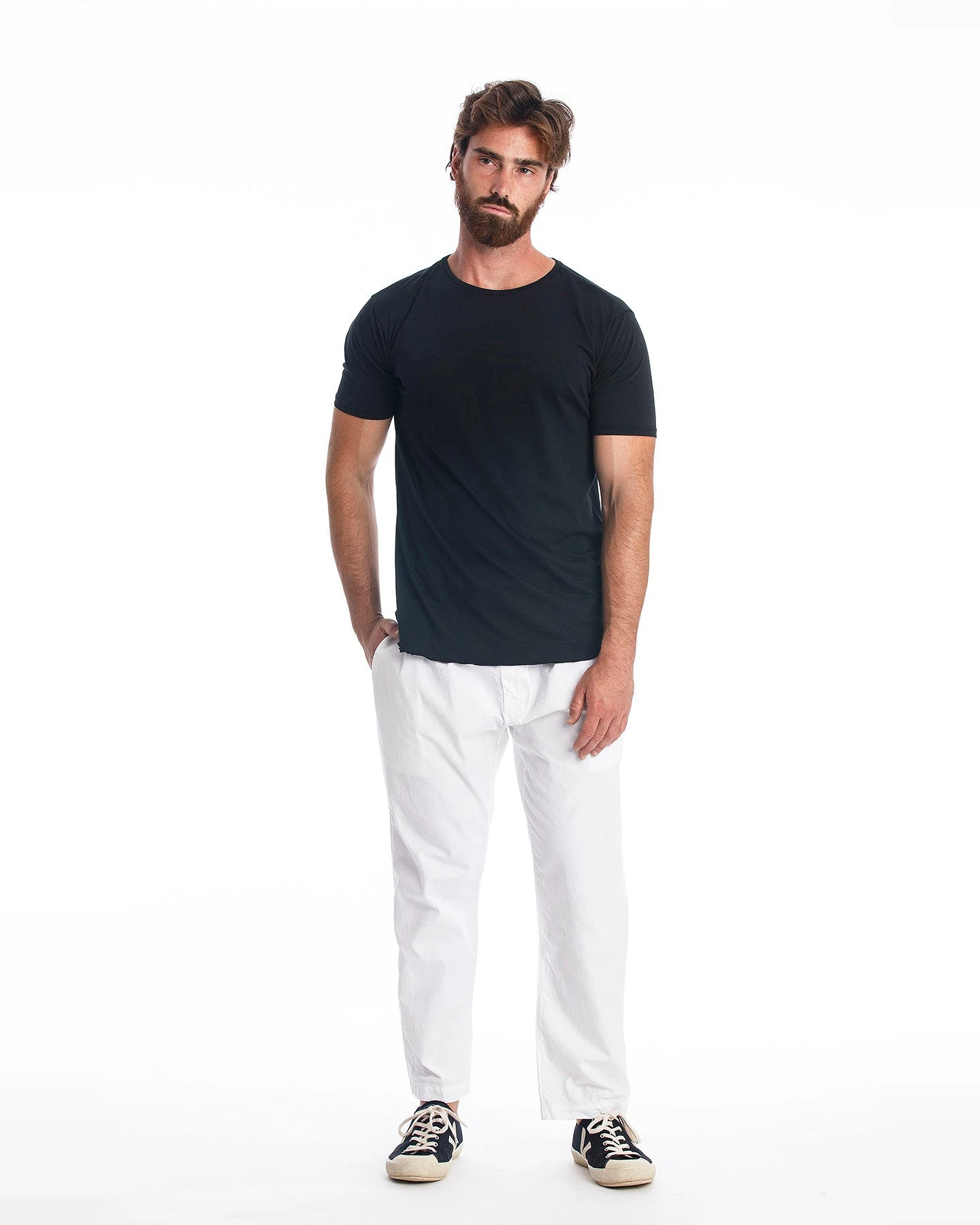 RAVENS VIEW IBIZA Herren vegan T-Shirt Rick Curved Schwarz – Ansicht 2