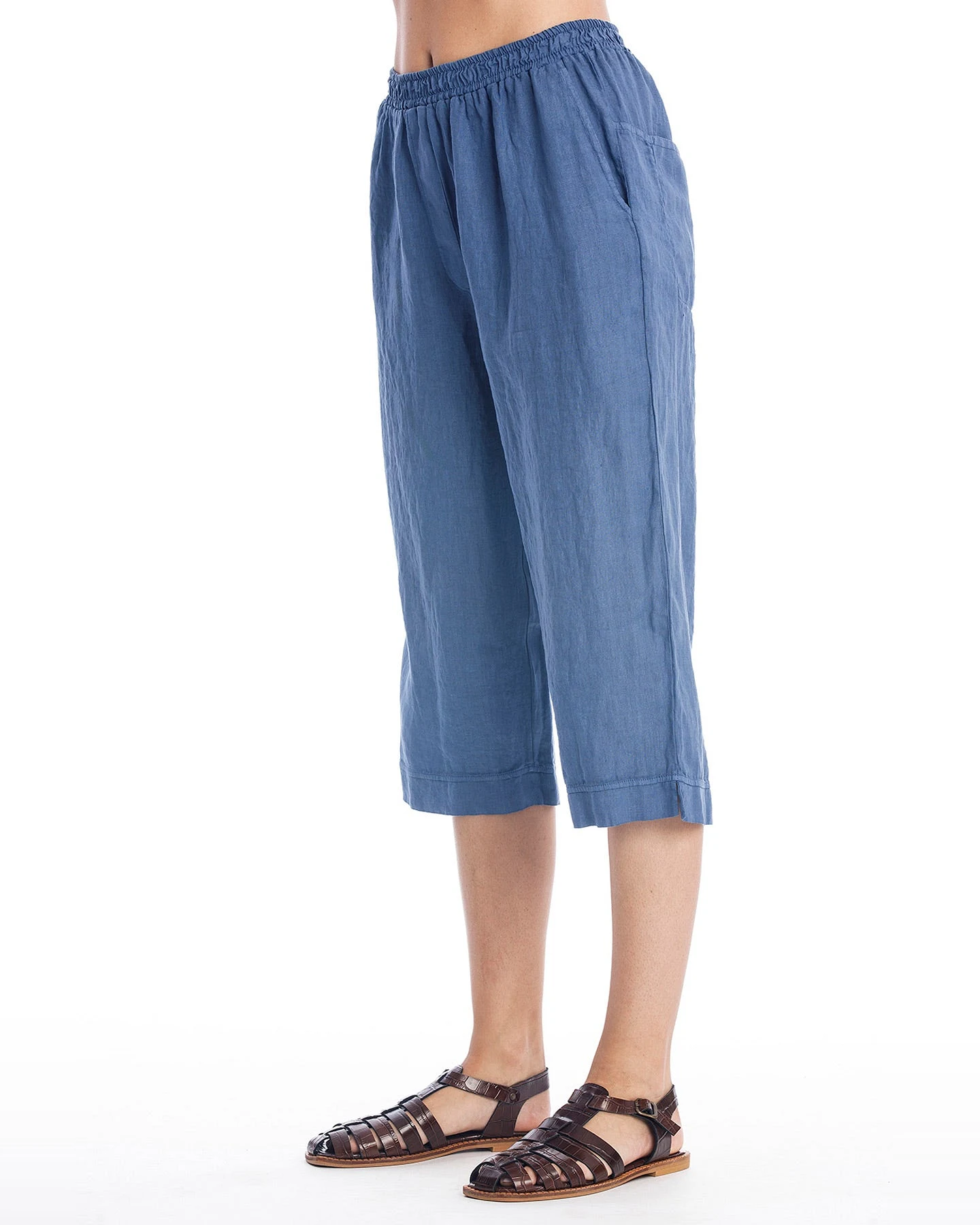 RAVENS VIEW IBIZA Damen vegan Leinenhose Elly Indigoblau – Ansicht 2