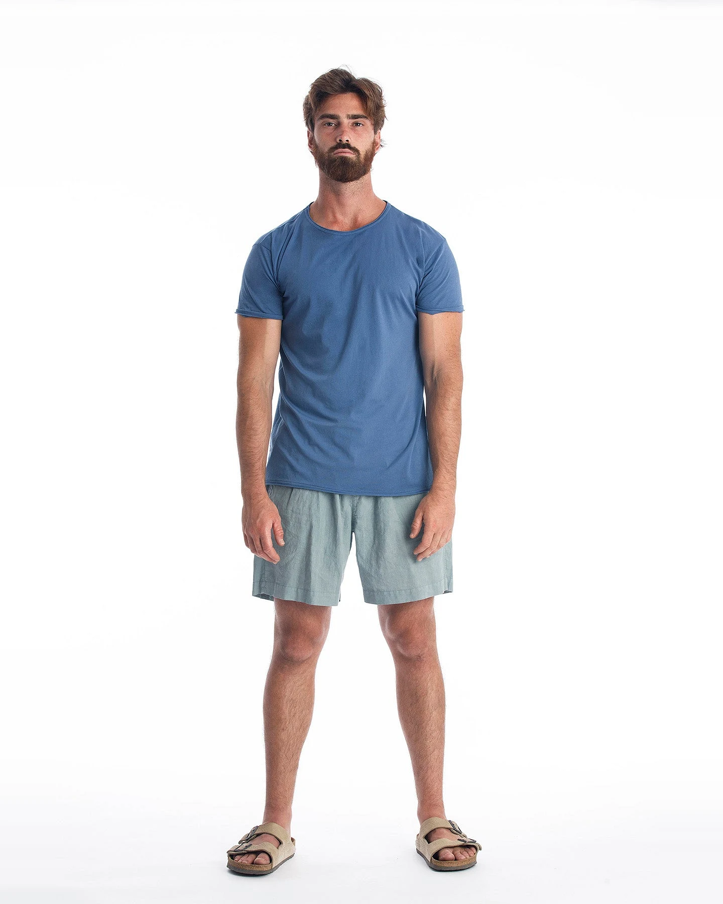 RAVENS VIEW IBIZA Herren vegan T-Shirt Rundhalsausschnitt Indigoblau – Ansicht 2