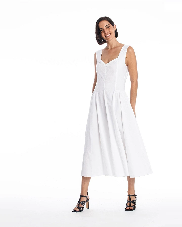 RAVENS VIEW IBIZA Damen vegan Kleid Alaska Weiß