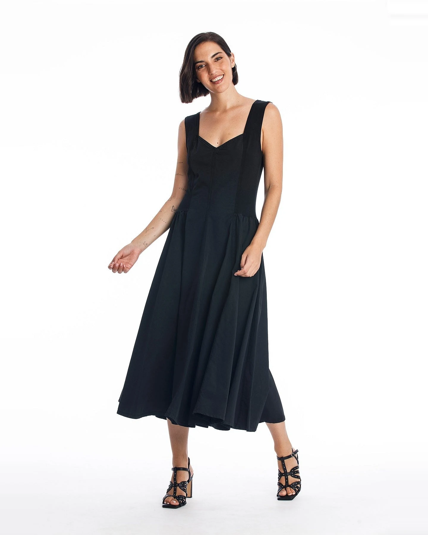 RAVENS VIEW IBIZA Damen vegan Kleid Alaska Schwarz – Ansicht 2