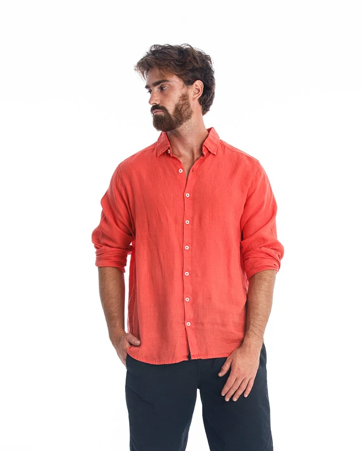 RAVENS VIEW IBIZA Herren vegan Shirt Alain Radiant Red