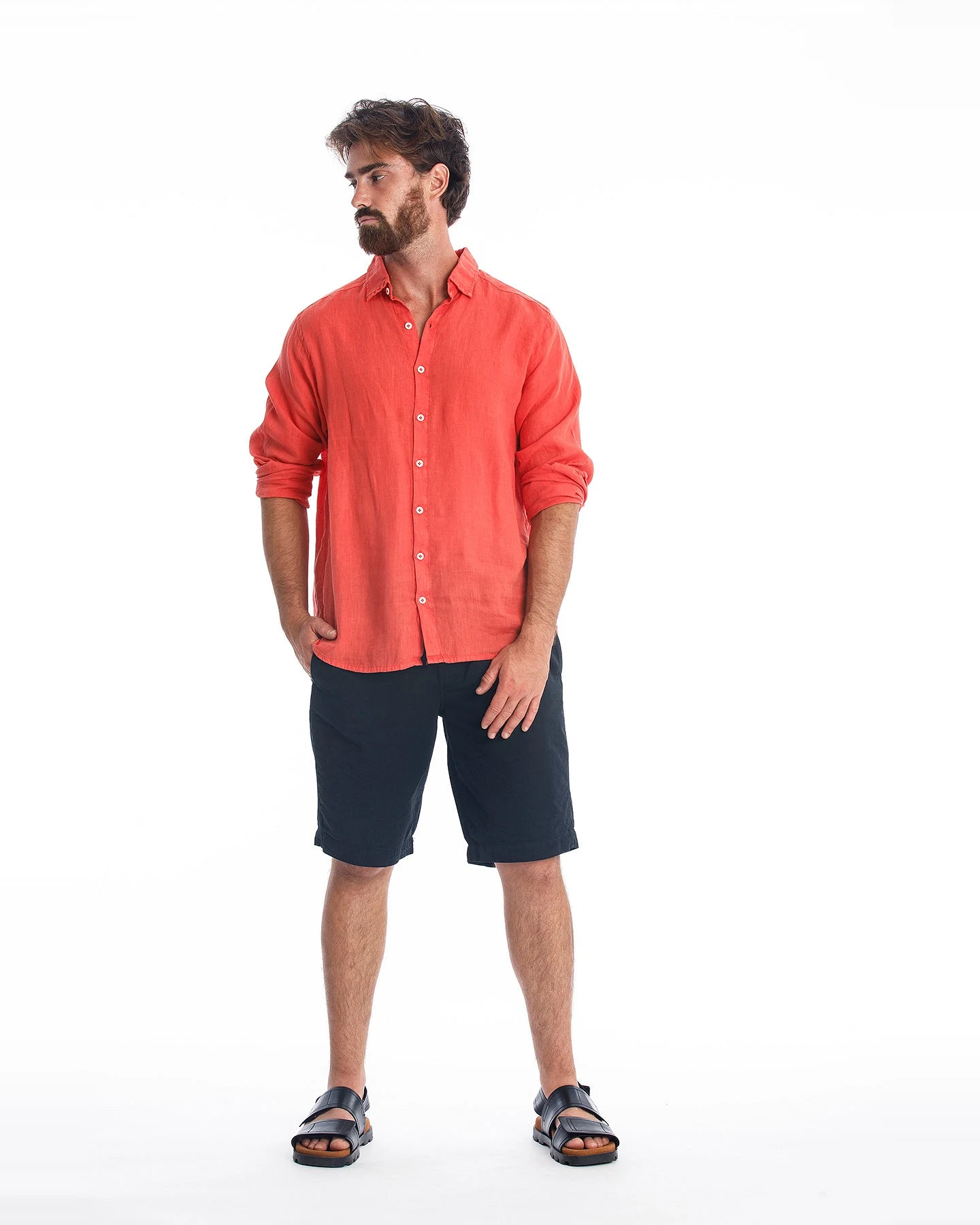 RAVENS VIEW IBIZA Herren vegan Shirt Alain Radiant Red – Ansicht 2