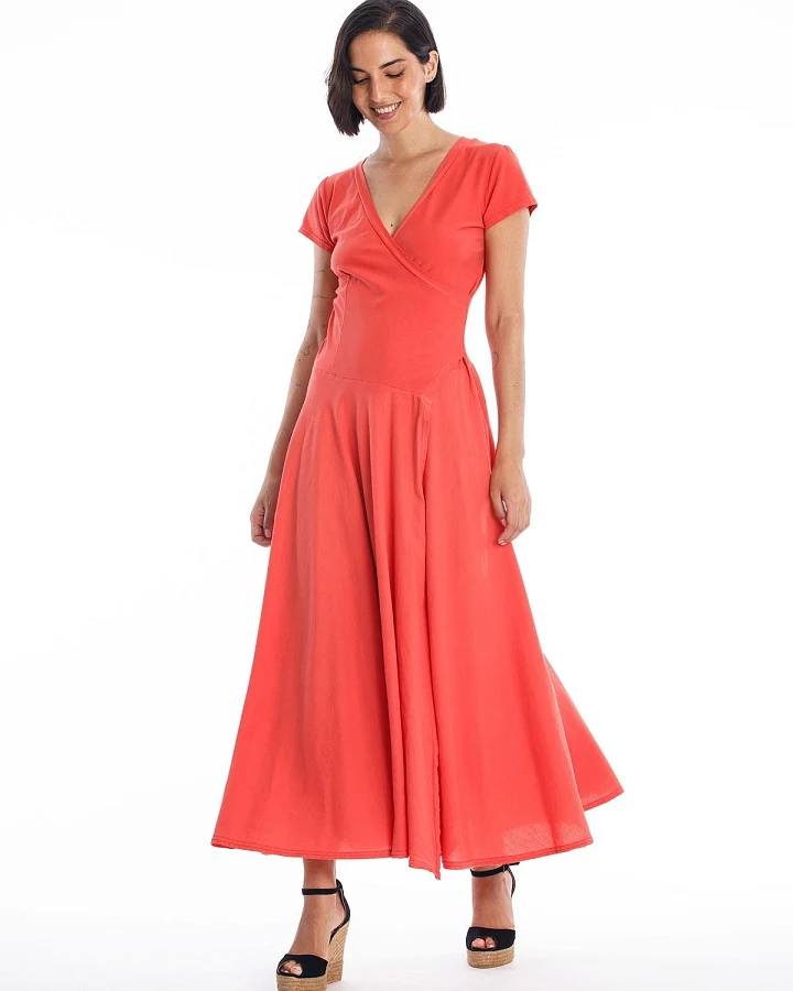 RAVENS VIEW IBIZA Damen vegan Kleid Veronika St Radiant Red