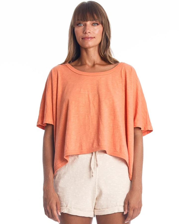 RAVENS VIEW IBIZA Damen vegan Top Square Apricot