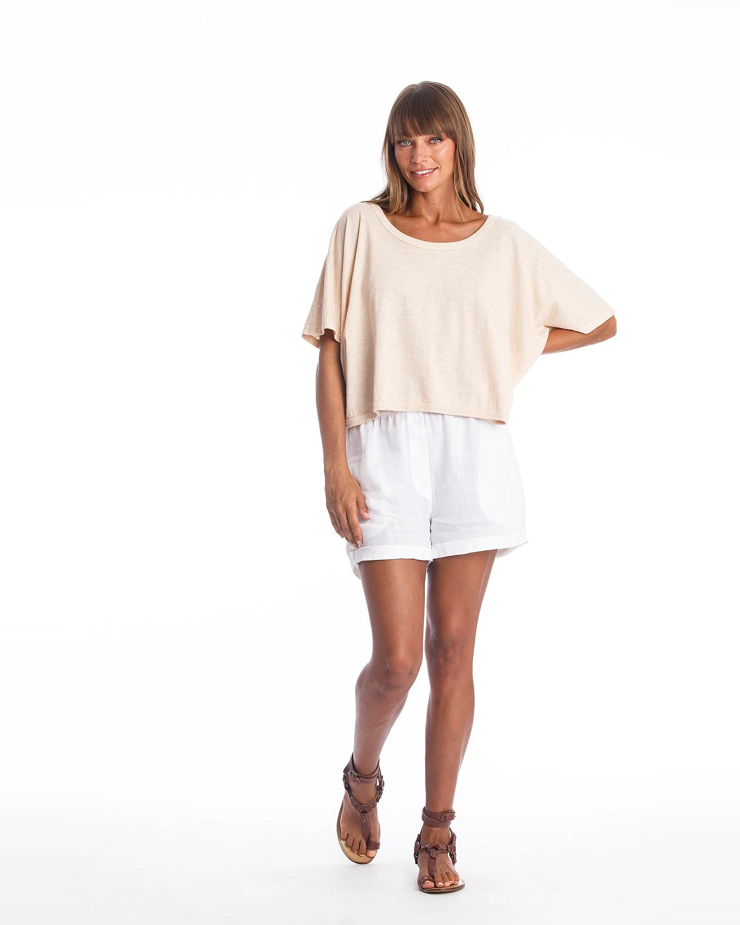 RAVENS VIEW IBIZA Damen vegan Top Square Sand – Ansicht 2