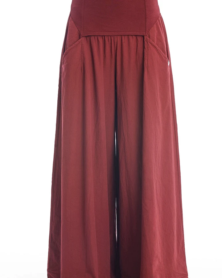 RAVENS VIEW IBIZA Damen vegan Rock Hose Easy Dark Granat