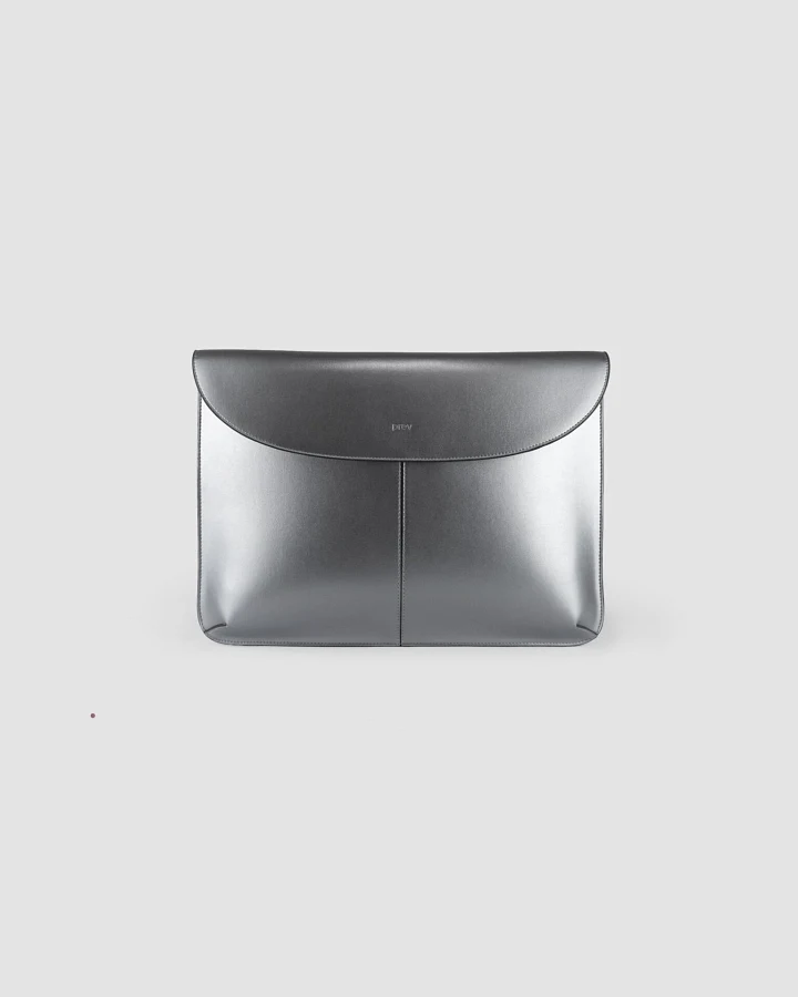 Prev Herren vegan Laptoptasche Loyauté Metall Silber