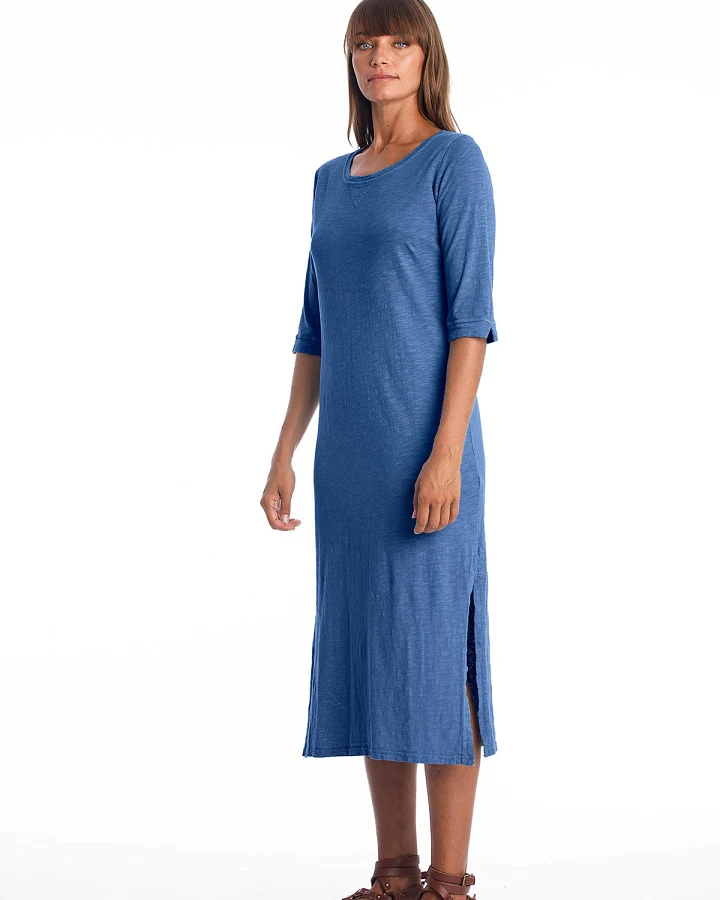 RAVENS VIEW IBIZA Damen vegan Kleid Maxi Mia Indigoblau