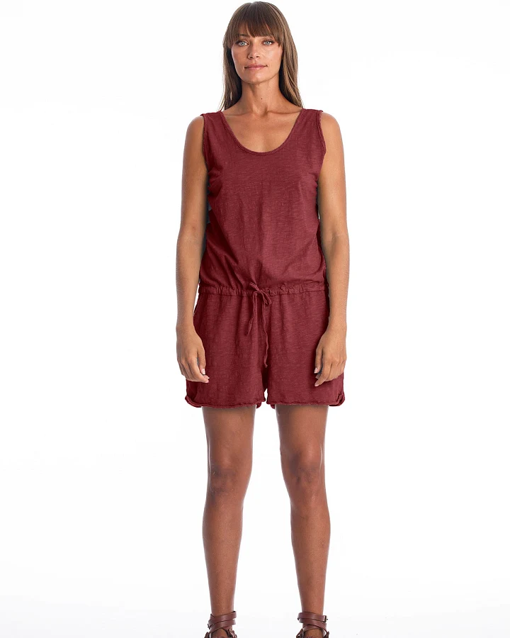 RAVENS VIEW IBIZA Damen vegan Jumpsuit Nina Dunkel Granat