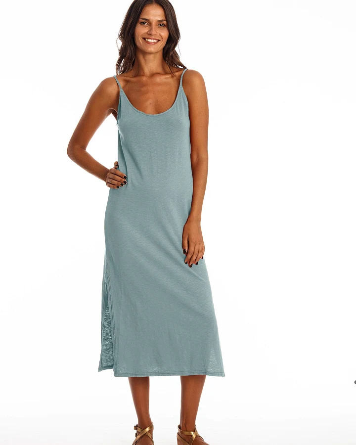RAVENS VIEW IBIZA Damen vegan Kleid Rhea Chinois Grün