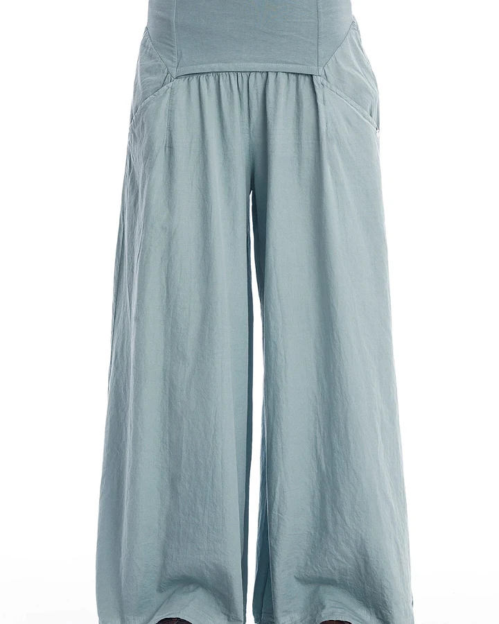 RAVENS VIEW IBIZA Damen vegan Rock Hose Easy Chinois Grün
