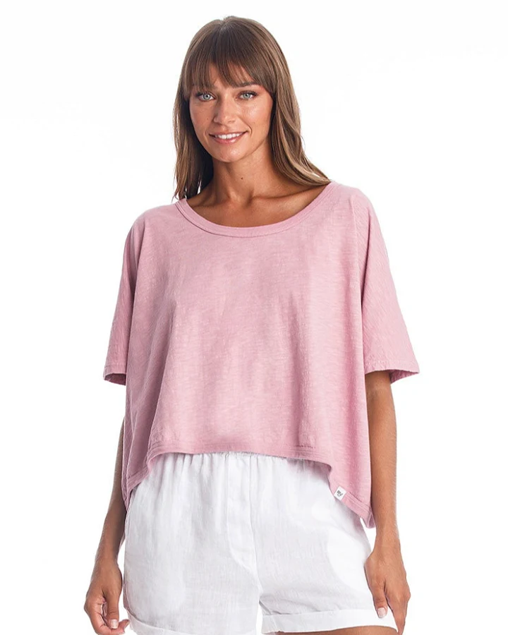 RAVENS VIEW IBIZA Damen vegan Top Square Malva Pink