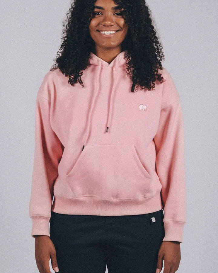 Trendsplant Damen vegan Oversized Hoodie Biologisch Wesentlich Blassrosa
