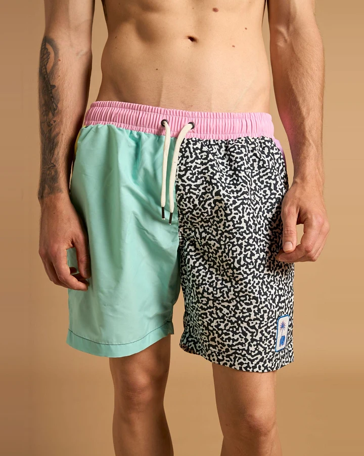 Trendsplant Herren vegan Badeshort Rettungsschwimmer Antonyo Marest X Trendsplant Multicolor