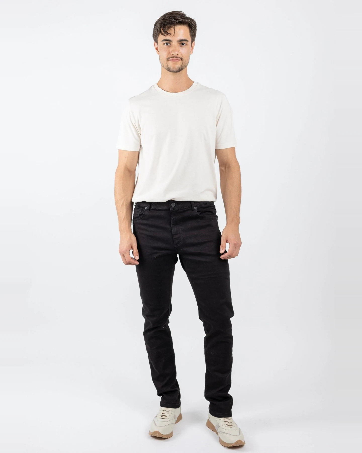 TORLAND Herren vegan Jeans Slim Fit Benny Schwarz – Ansicht 2
