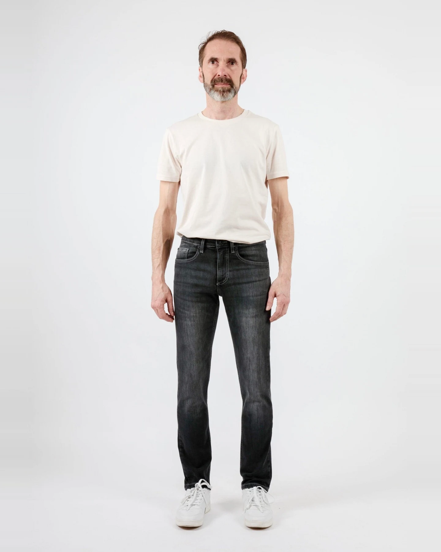 TORLAND Herren vegan Jeans Slim Fit Benny Grau – Ansicht 2
