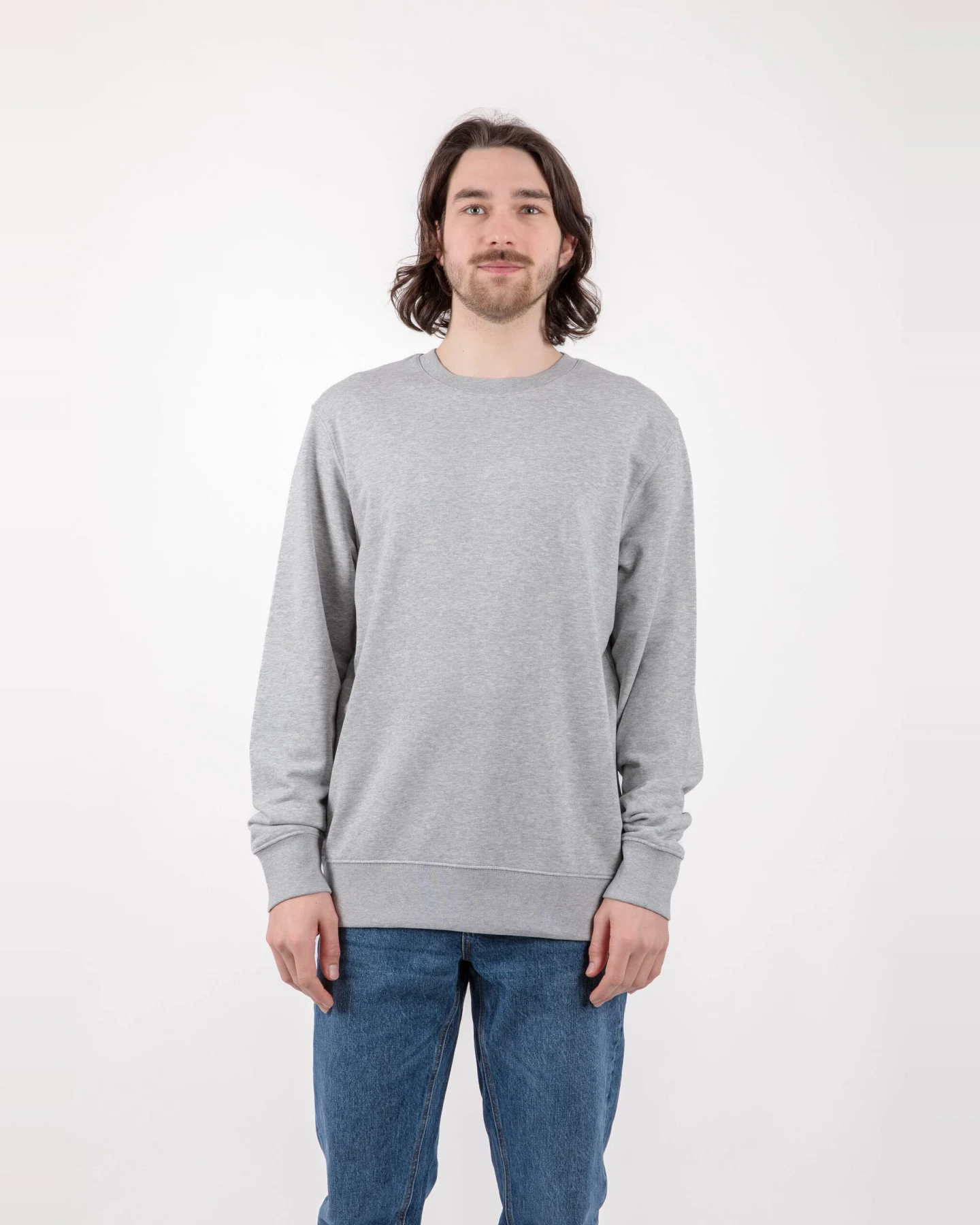 TORLAND Herren vegan Sweater Matcher Unisex Heather Grey – Ansicht 2