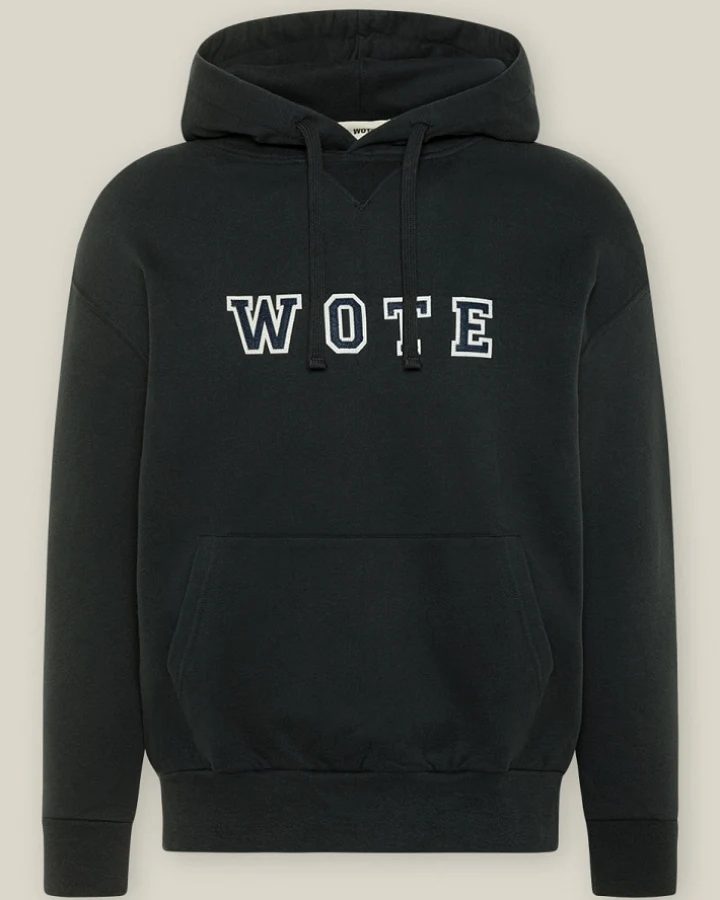 WOTE Damen vegan Kapuzenpulli Logo Anthrazit