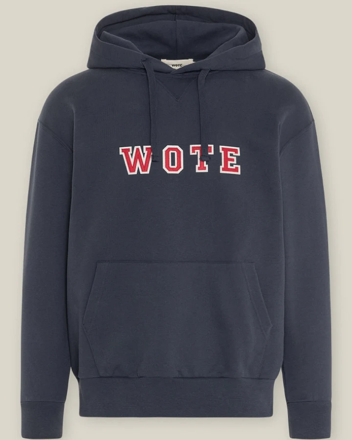 WOTE Damen vegan Hoodie Logo Dunkelblau