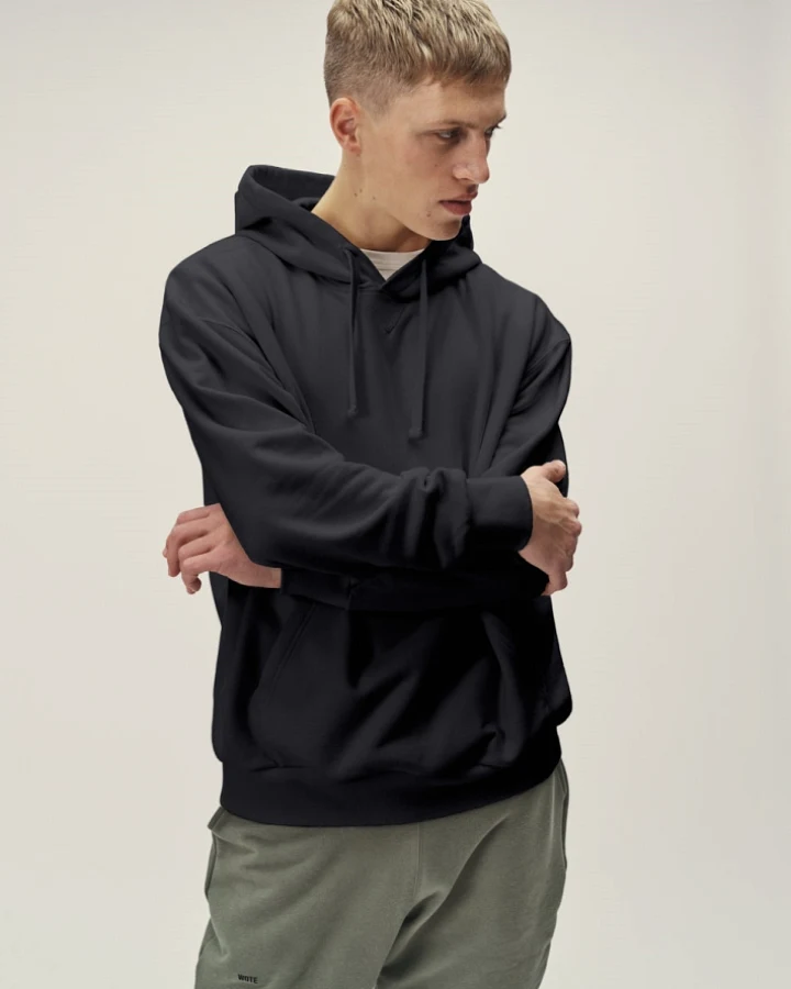 WOTE Herren vegan Kapuzen-Sweatshirt Anthrazit