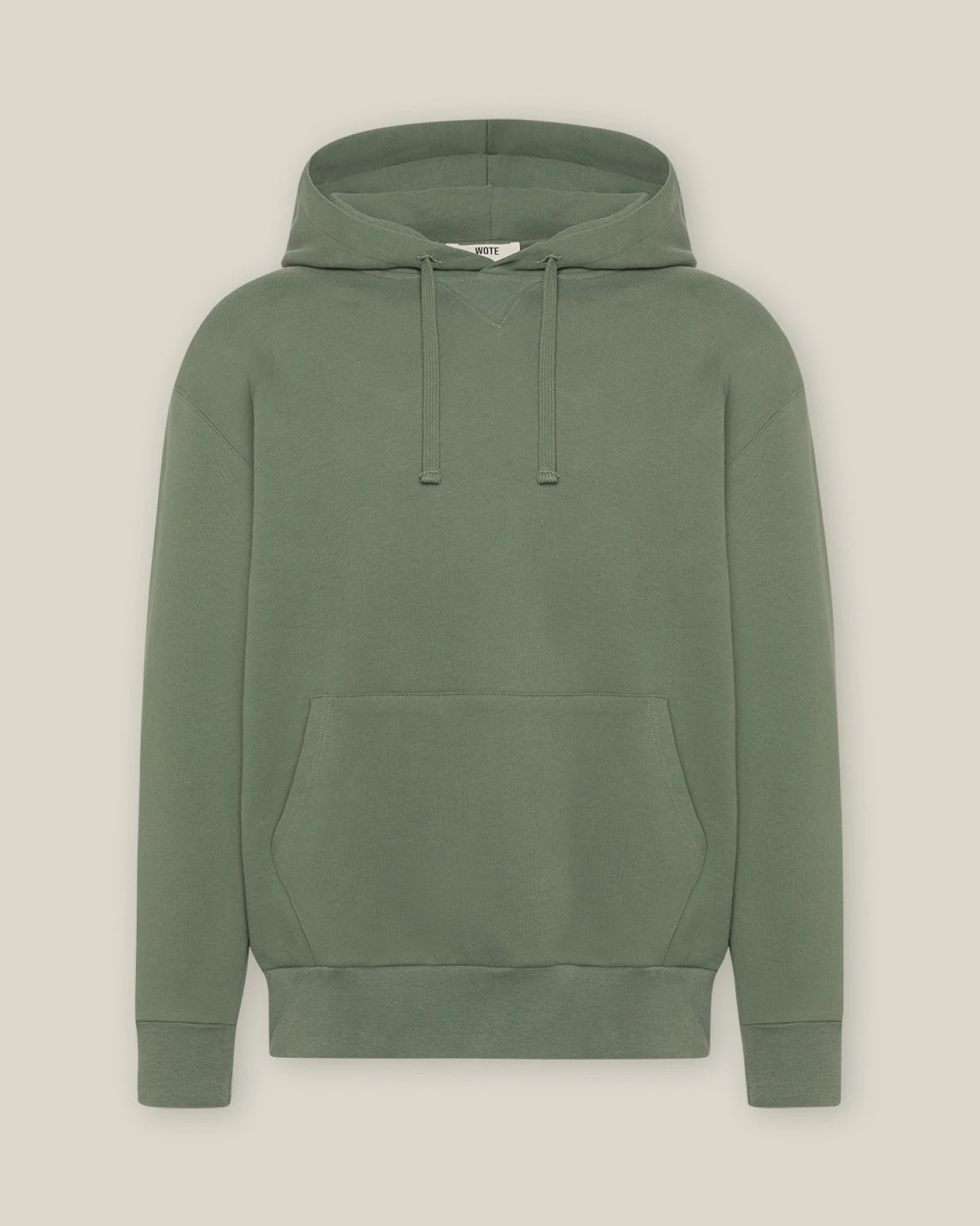 WOTE Herren vegan Kapuzen-Sweatshirt Oliv – Ansicht 2