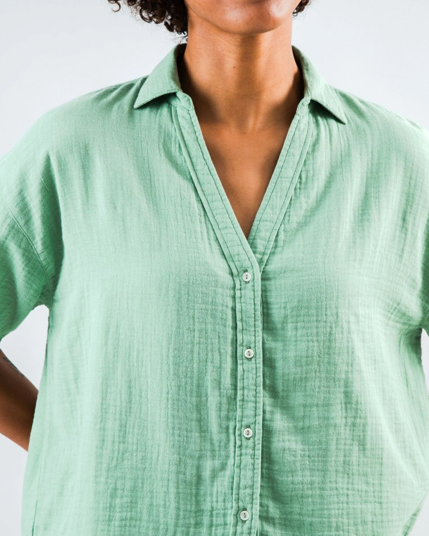 Bluse Bubble Oversize Cropped – Ansicht 4