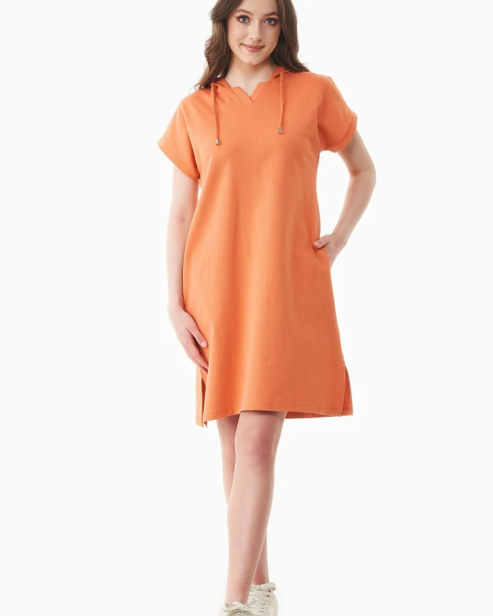 ORGANICATION Damen vegan Kleid Dusty Orange