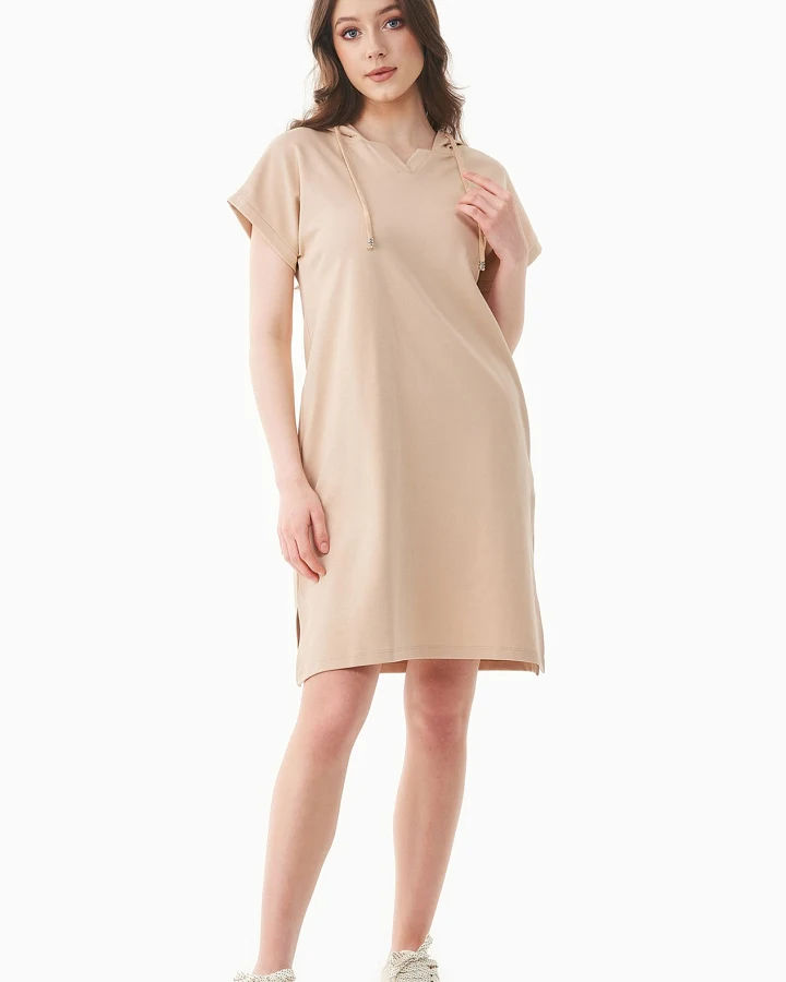 ORGANICATION Damen vegan Kleid Soft Beige
