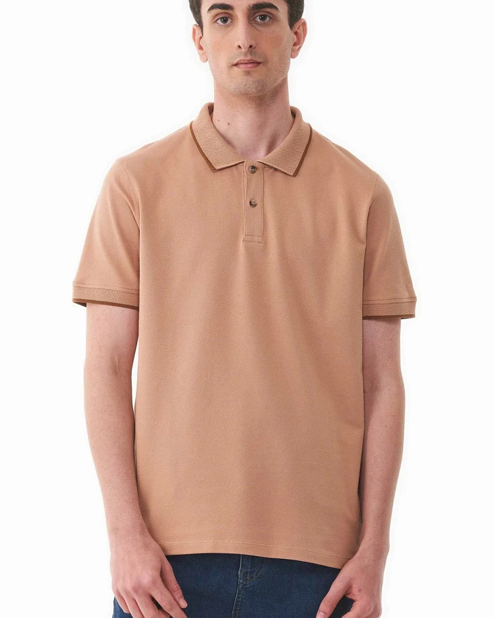 ORGANICATION Herren vegan Polohemd Hellbraun