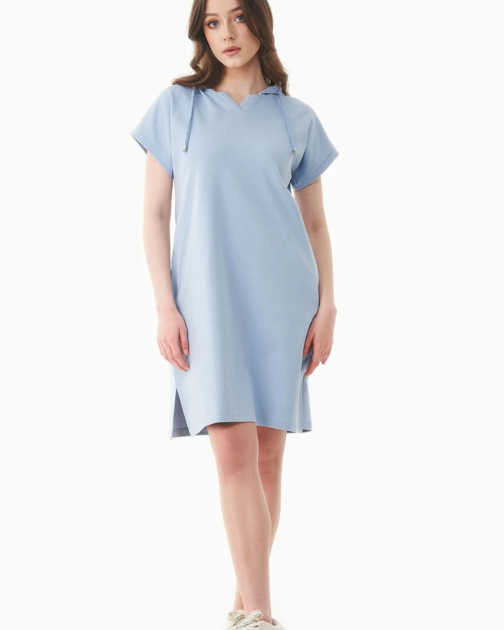 ORGANICATION Damen vegan Kleid Eisblau