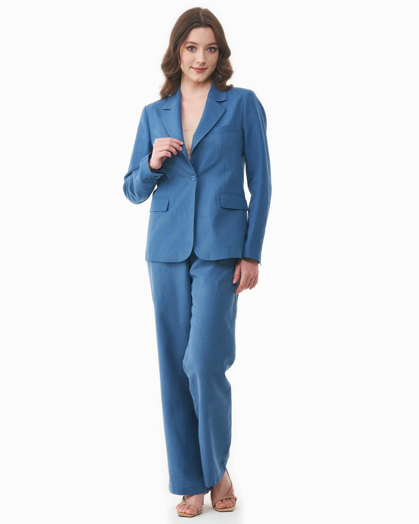 ORGANICATION Damen vegan Blazer Hellmarine – Ansicht 2